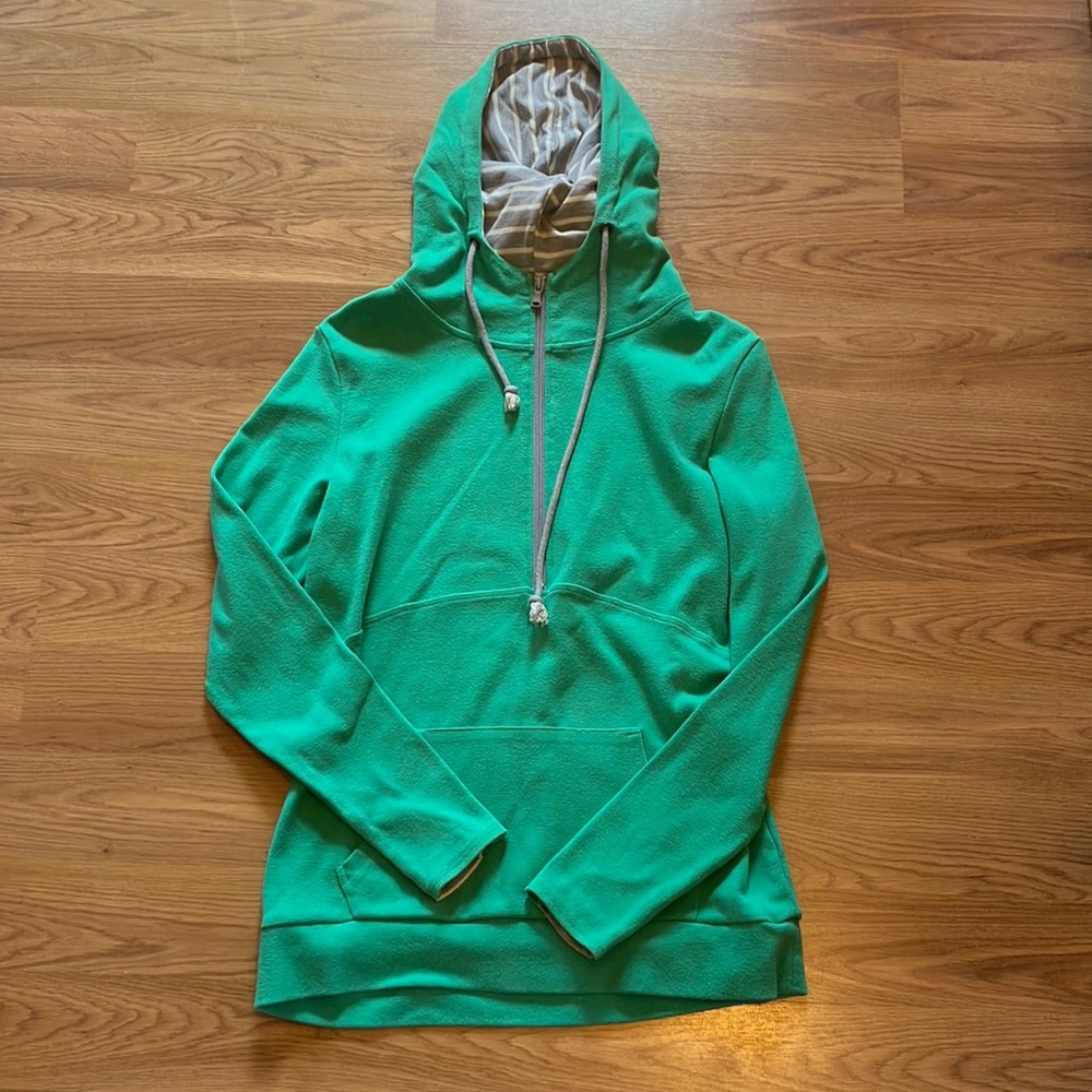 Boutique Women’s Teal/Green Half Zip Sweatshirt, Size M